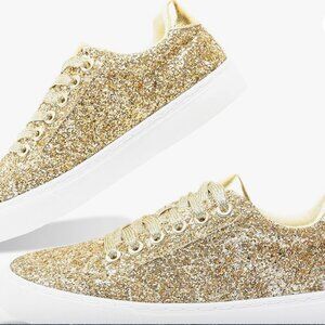 New Sparkly glitter sneakers, size 9